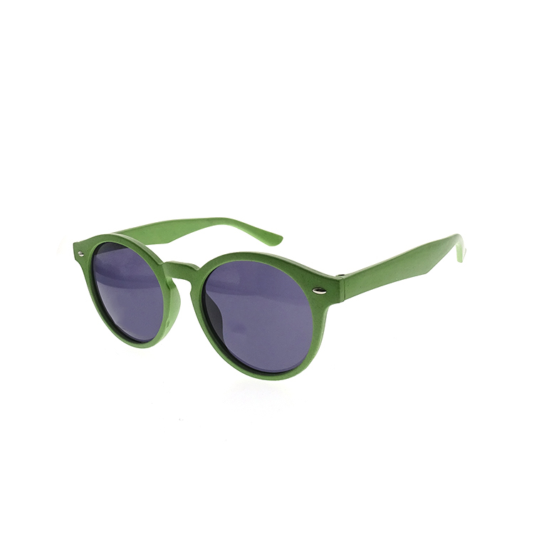 Fashion Round Green Lens PC Sunglasses With Logo LS-P1157