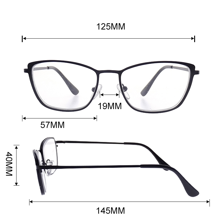  Designer Rectangle Metal Progressive Multifocal Reading Glasses LR-M1631