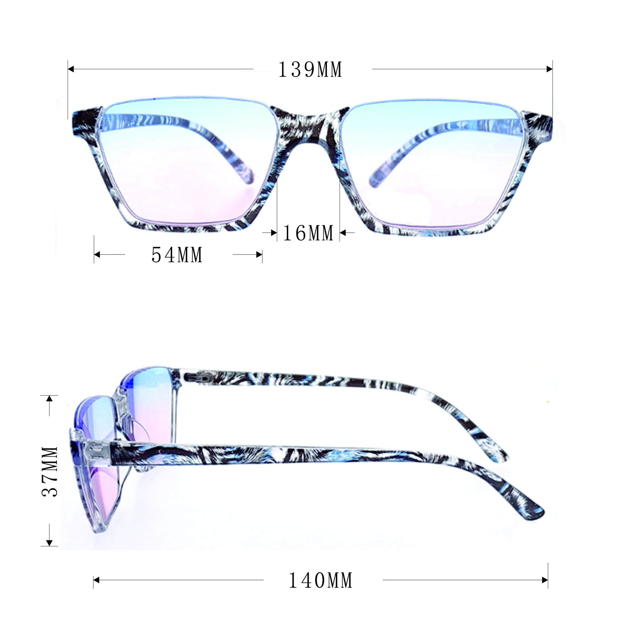 Fashion Women Half Frame PC Reading Glasses LR-P6664