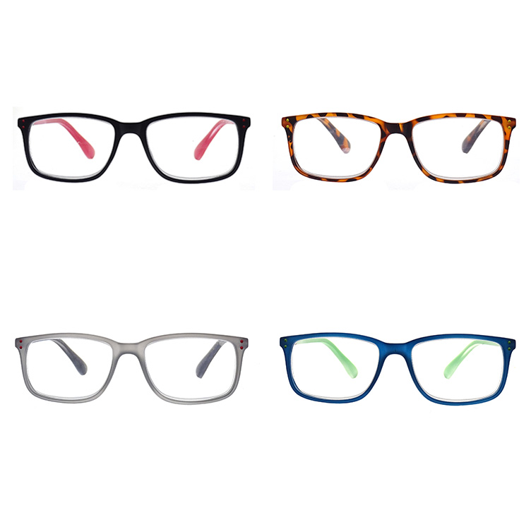 Rectangular frame different styles of colorful plastic reading glasses for women LR-P6273