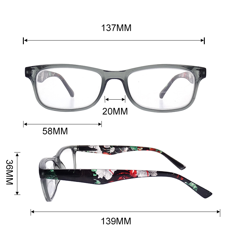 Fashion Pc Frame German Smart Multifocal Anti-blue Light Reading Glasses LR-P4870