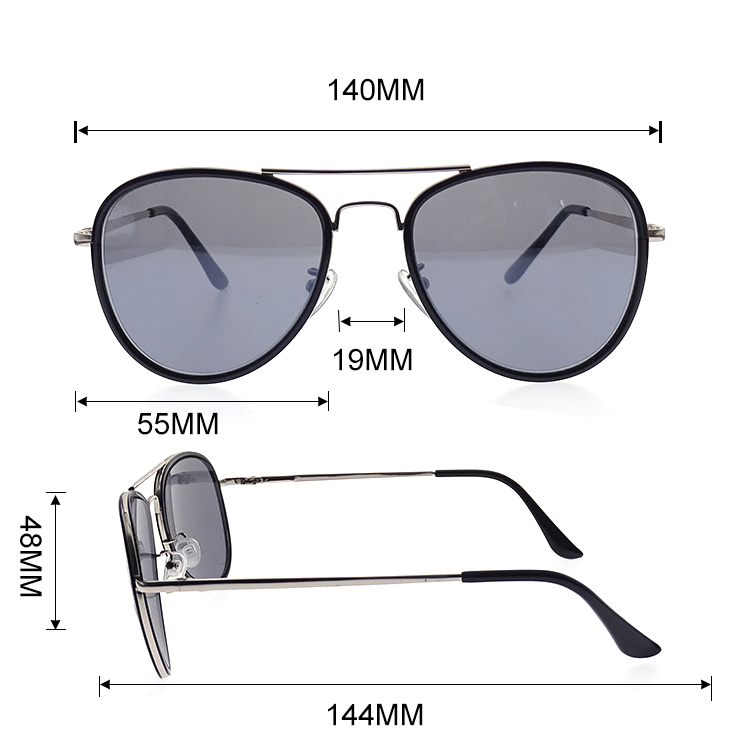 Hot Selling High-end Classic Mirrored Colorful Lenses Aviation Unisex Suglasses LS-M1016